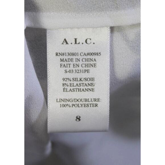 A.L.C. Brien Cream Brown Blue Jacobean Floral Silk Flutter Mini Skirt 8 - Picture 9 of 12